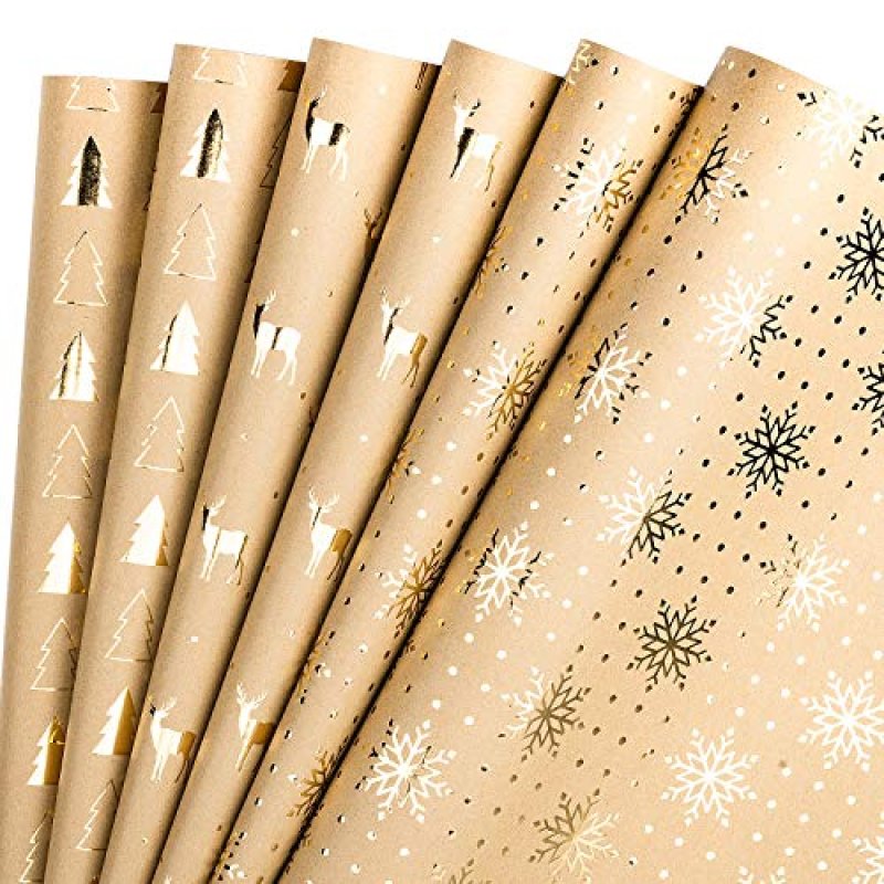 RUSPEPA Wrapping Paper Sheets Kraft Paper -…