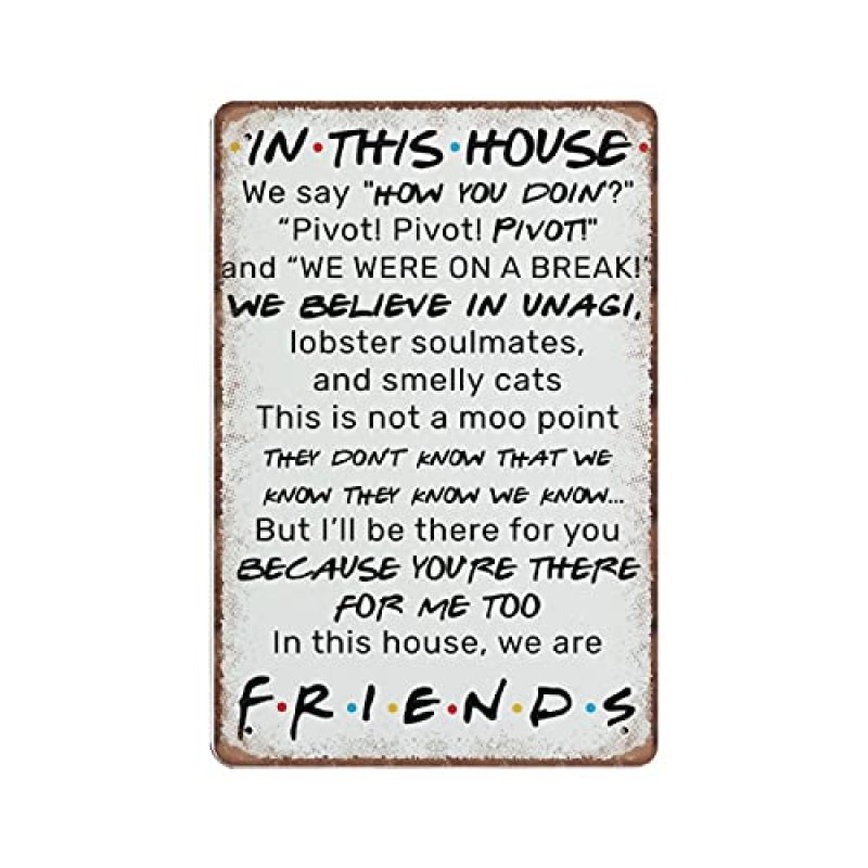 Dreacoss Friends Tin Sign