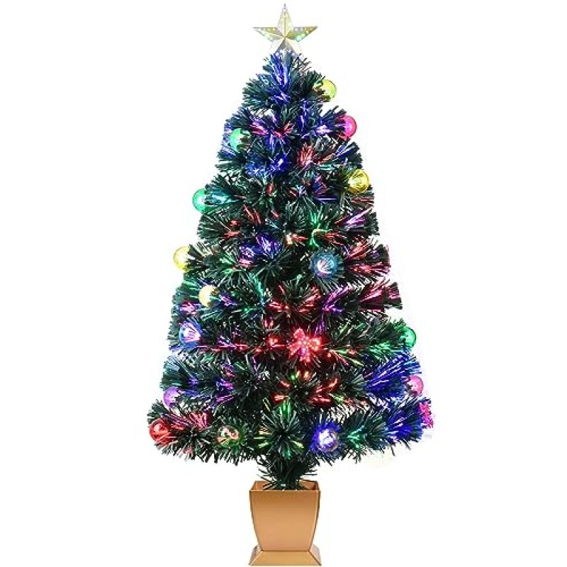 Green Fibre Optic Christmas Tree