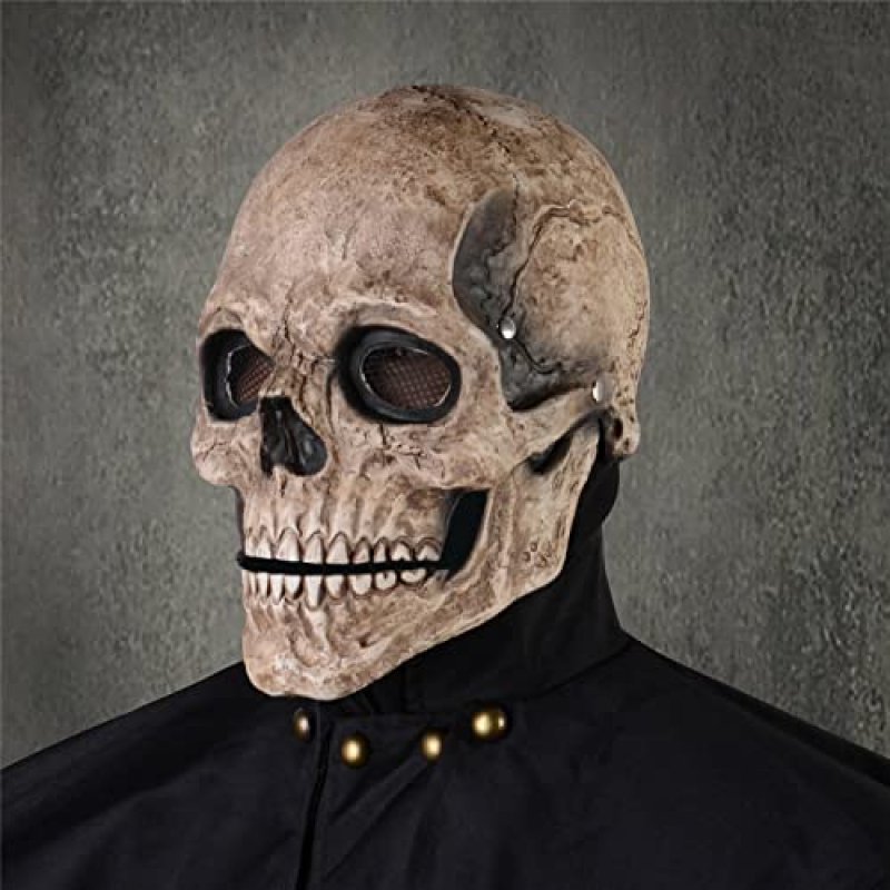 Creepy Halloween Skull Mask Full Head Scary…