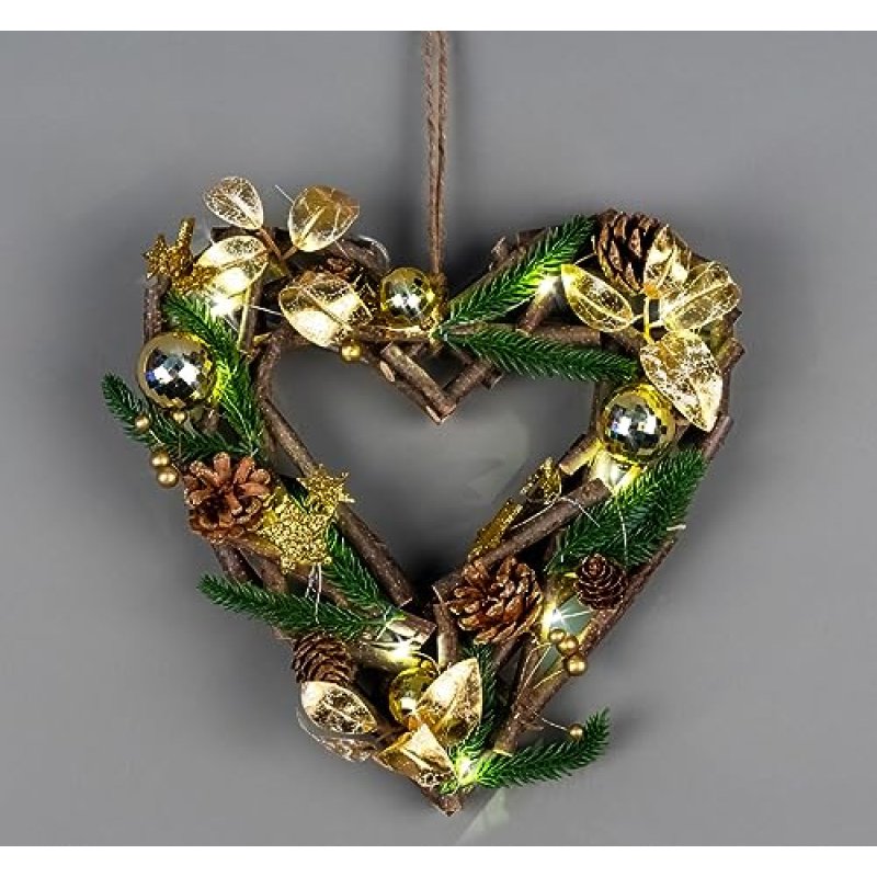 Prelit Heart Wreath