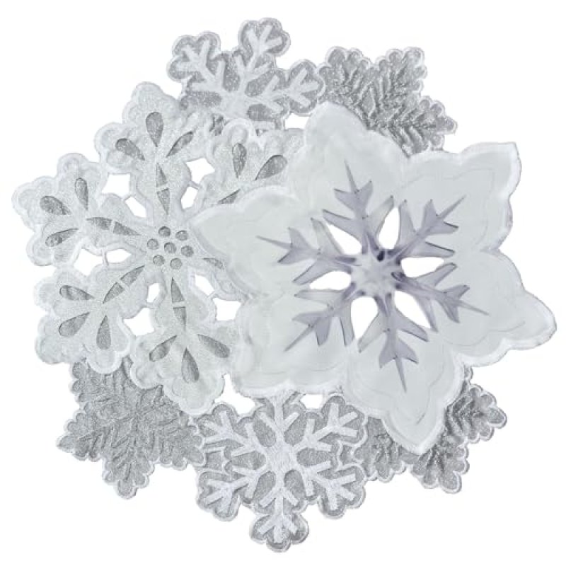 Grelucgo Snowflake Table Doilies