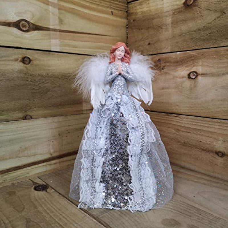 Premier Christmas 28cm Silver Angel Tree Top…