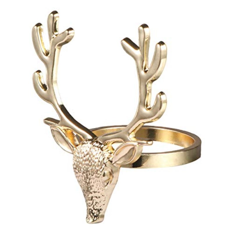 Pretyzoom Christmas Deer Napkin Rings