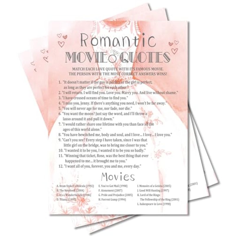 Bridal Shower Game Set