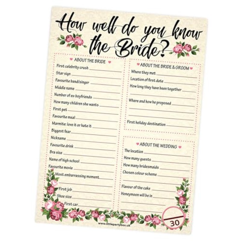 Bride Knowledge Game