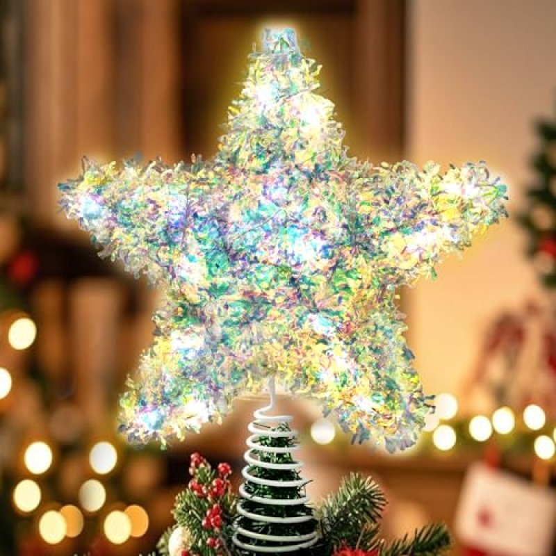 Iridescent Tree Topper Star