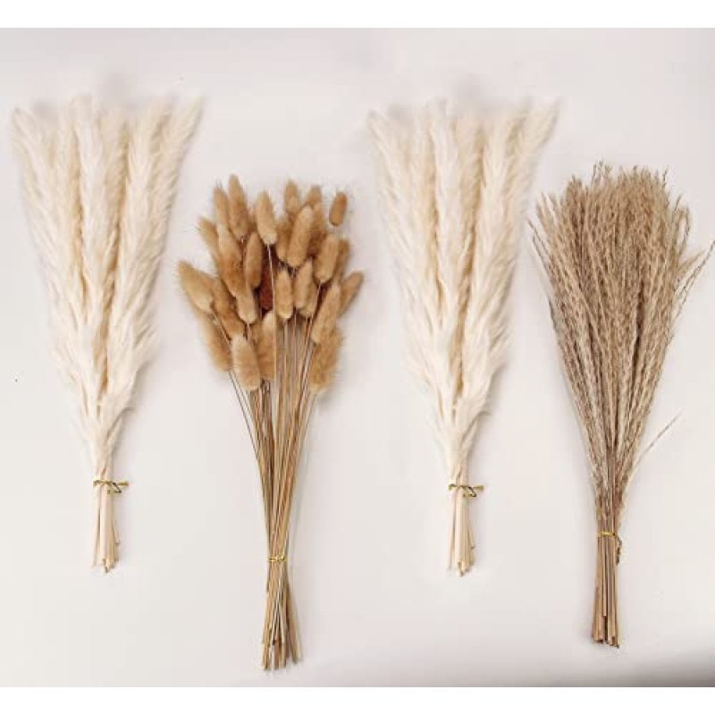 Dried Pampas Grass and Flowers