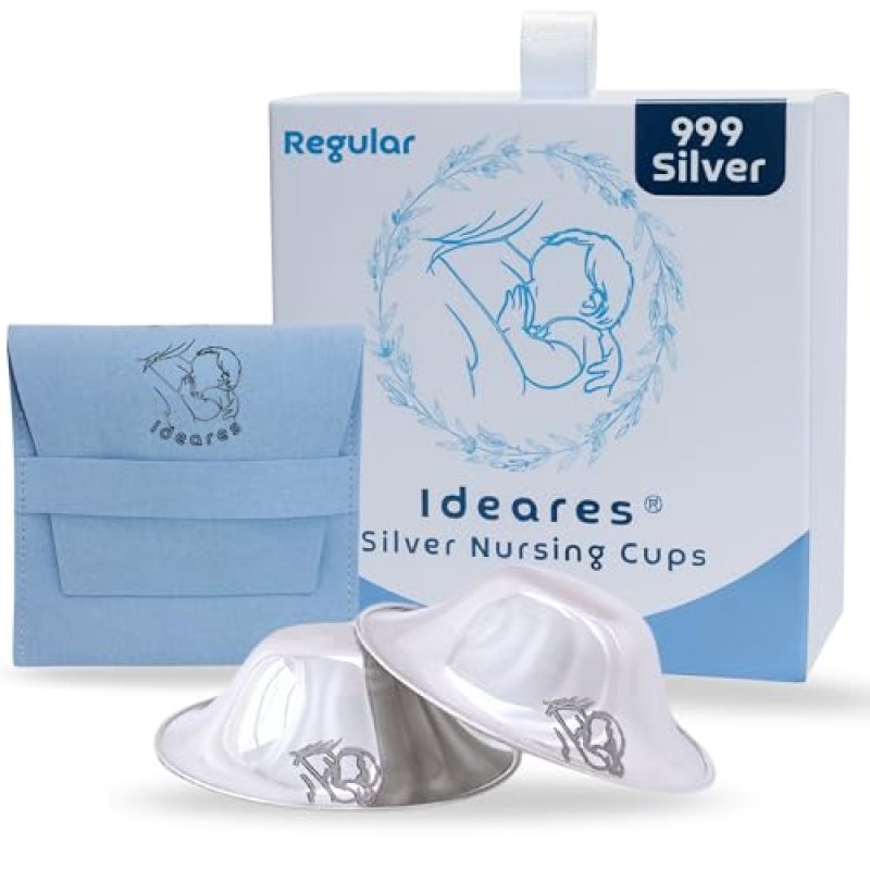 Original Silver Nursing Cups for Breastfeeding –…