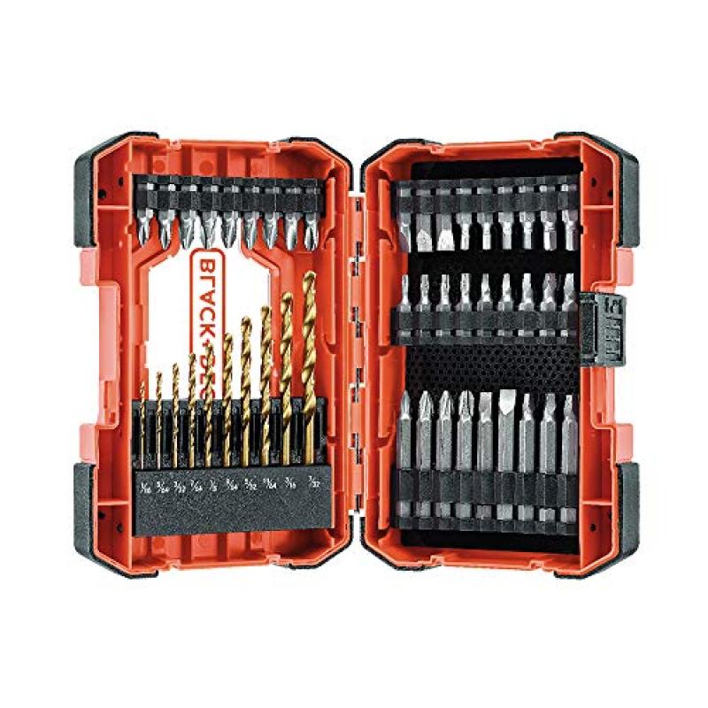BLACK+DECKER Drill Bit Set, 46 Pieces