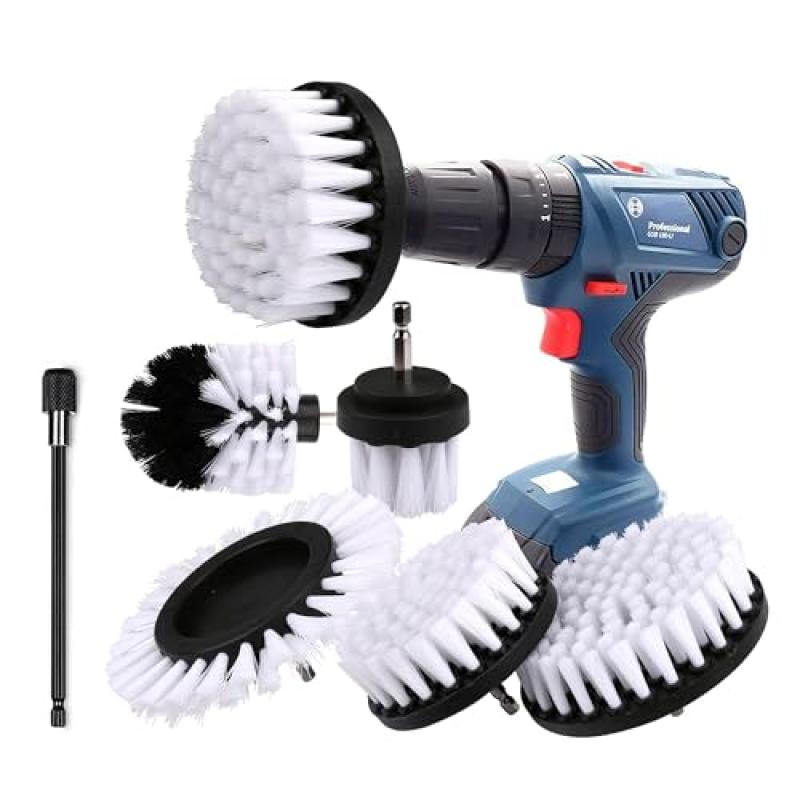 Drill Brush Attachment Set for Cleaning