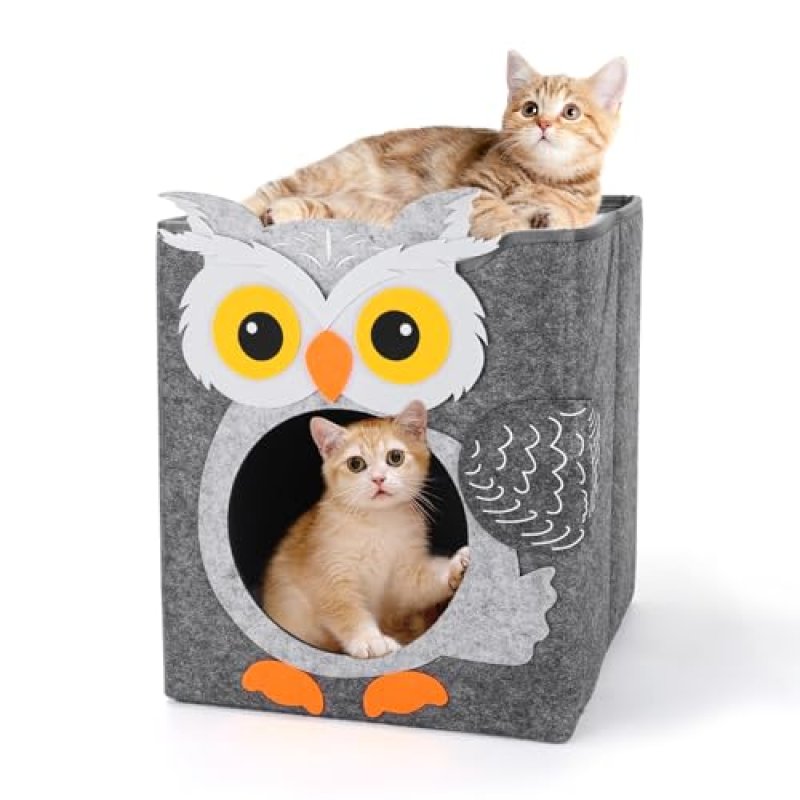 Dripex Cat Bed for Indoor Cats - Large Cat Cave…