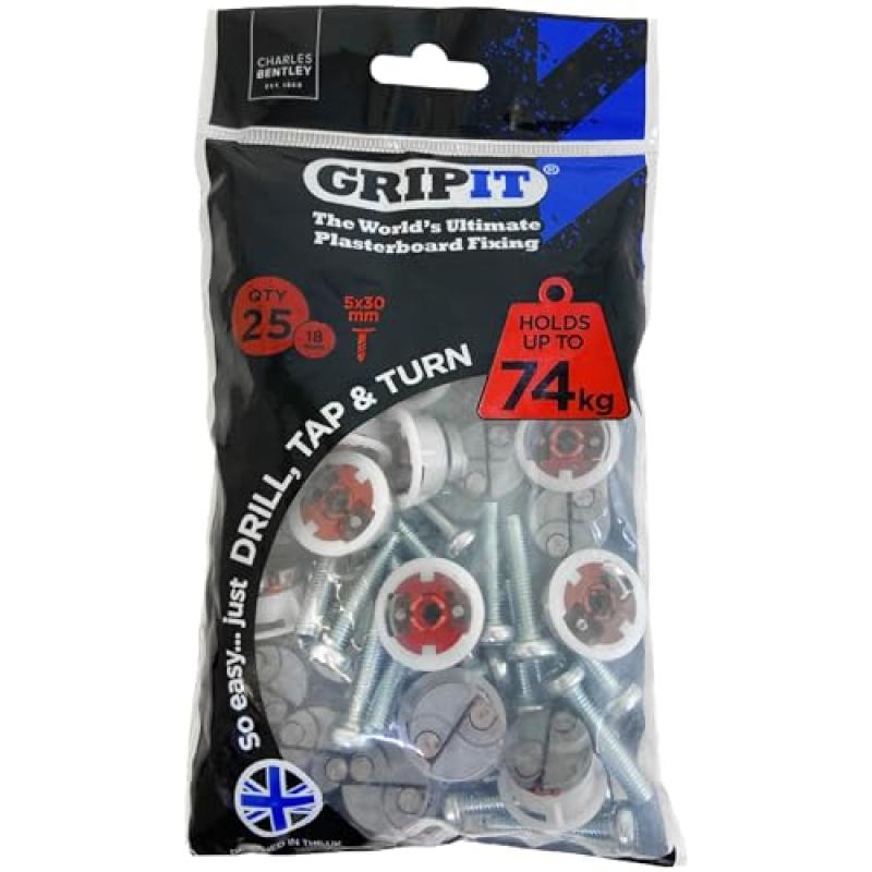 Gripit Red Plasterboard Fixings - Holds Up to 74kg