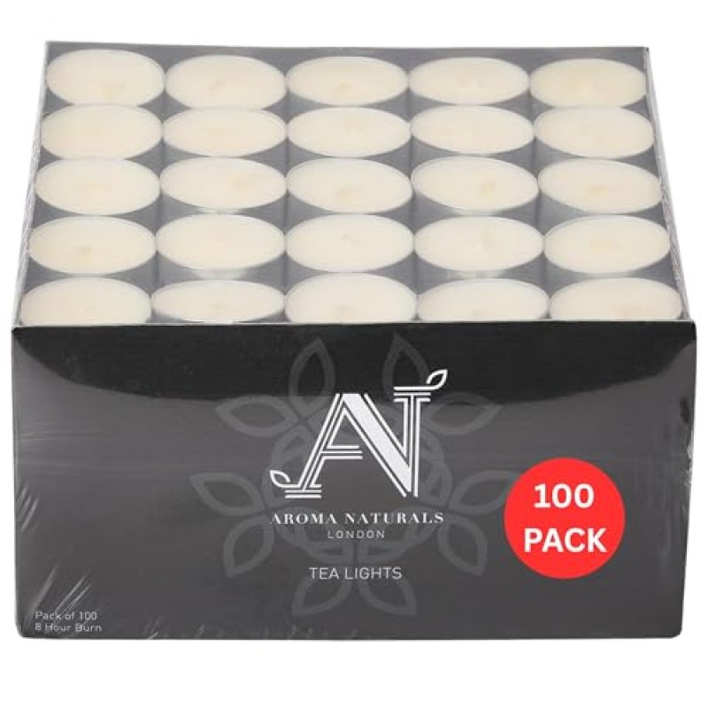 Aroma Naturals London Unscented Tealights 8 Hours…