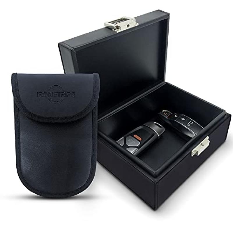 Ironstripe Faraday Box and Pouch for Car Keys