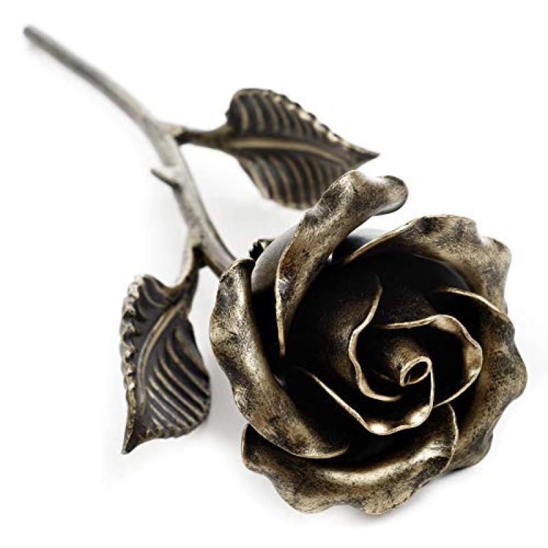 Bronze Metal Rose for Her