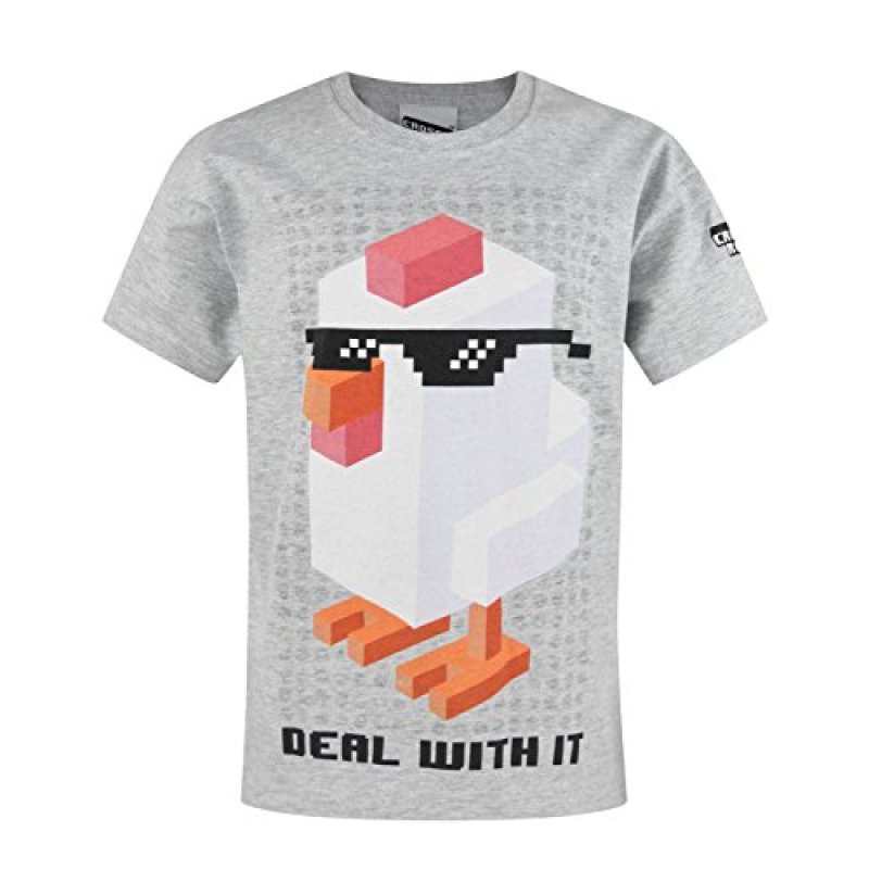Crossy Road Deal with It Boy's T-Shirt (9-11…