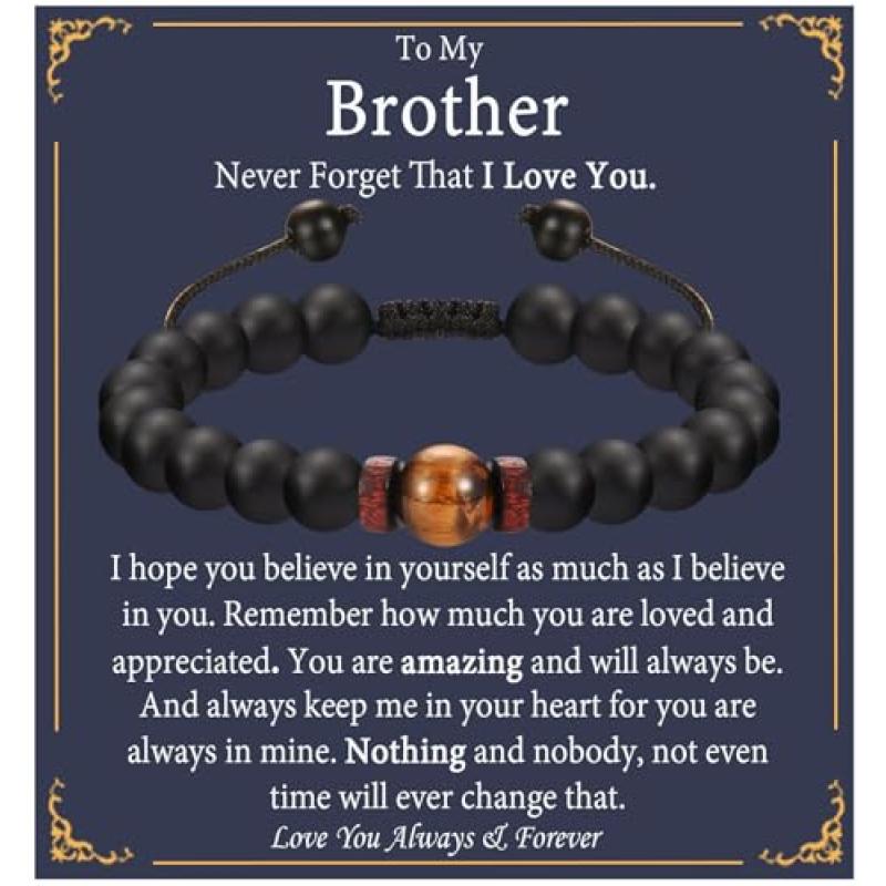 EPVID Brother Gifts, Tiger Eye Bracelets