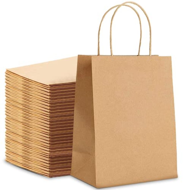 HURUC Brown Paper Shopping Bags