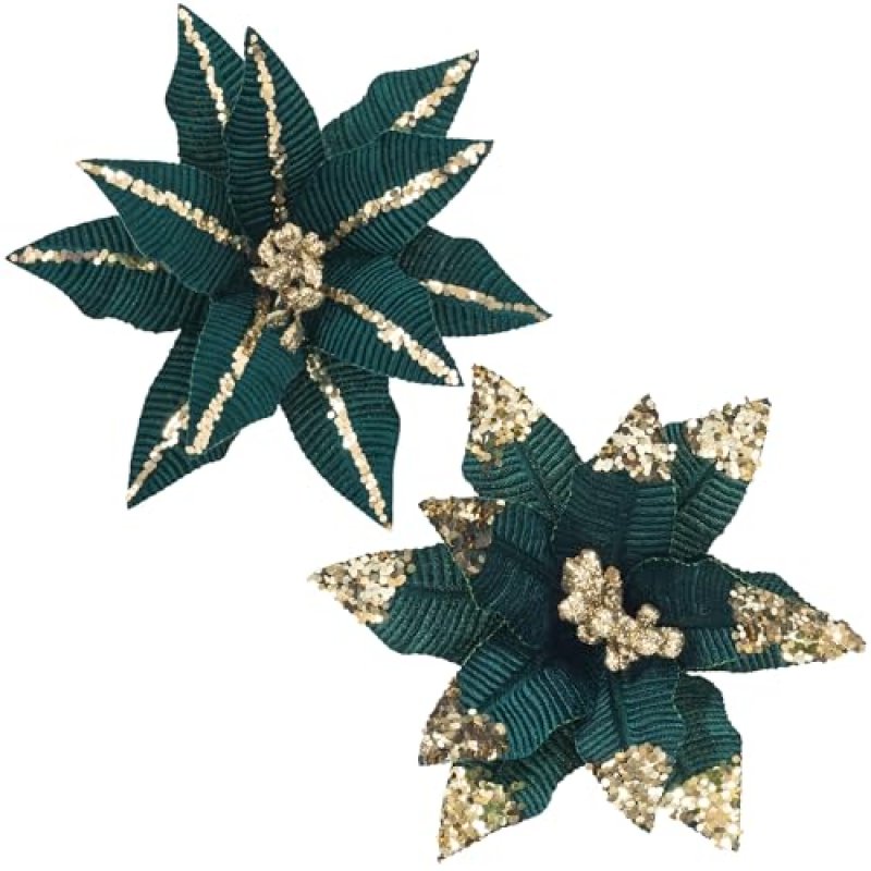 Art Beauty Christmas Poinsettia Picks