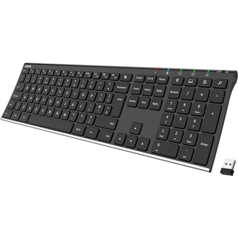 Arteck Wireless Keyboard with Numeric Keypad