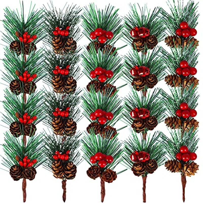 Artificial Pine Picks, 20 Pcs