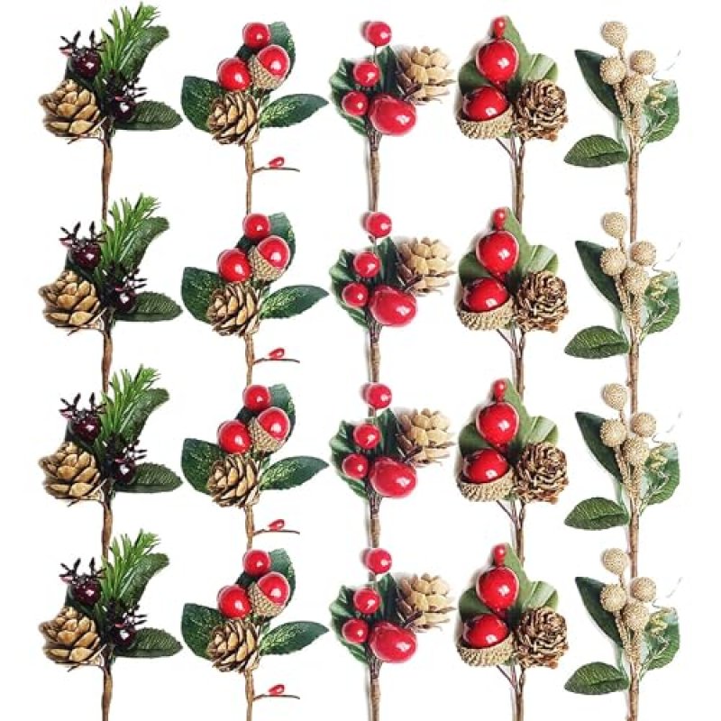 Artificial Pine Cones & Berries
