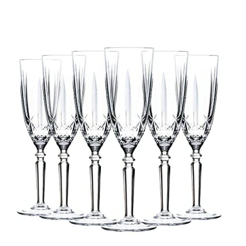 RCR Crystal 6X 200ml Crystal Glass Champagne…