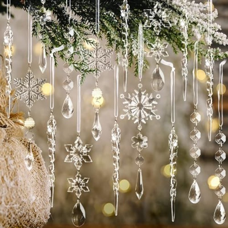 Crystal Snowflake Ornaments