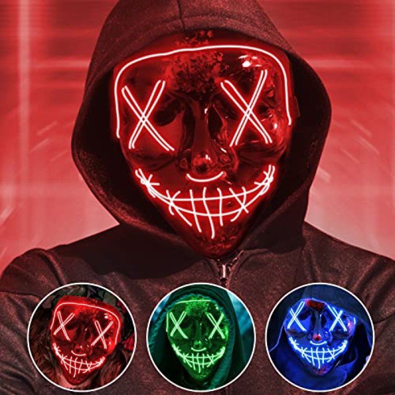 Jsdoin LED Halloween Mask