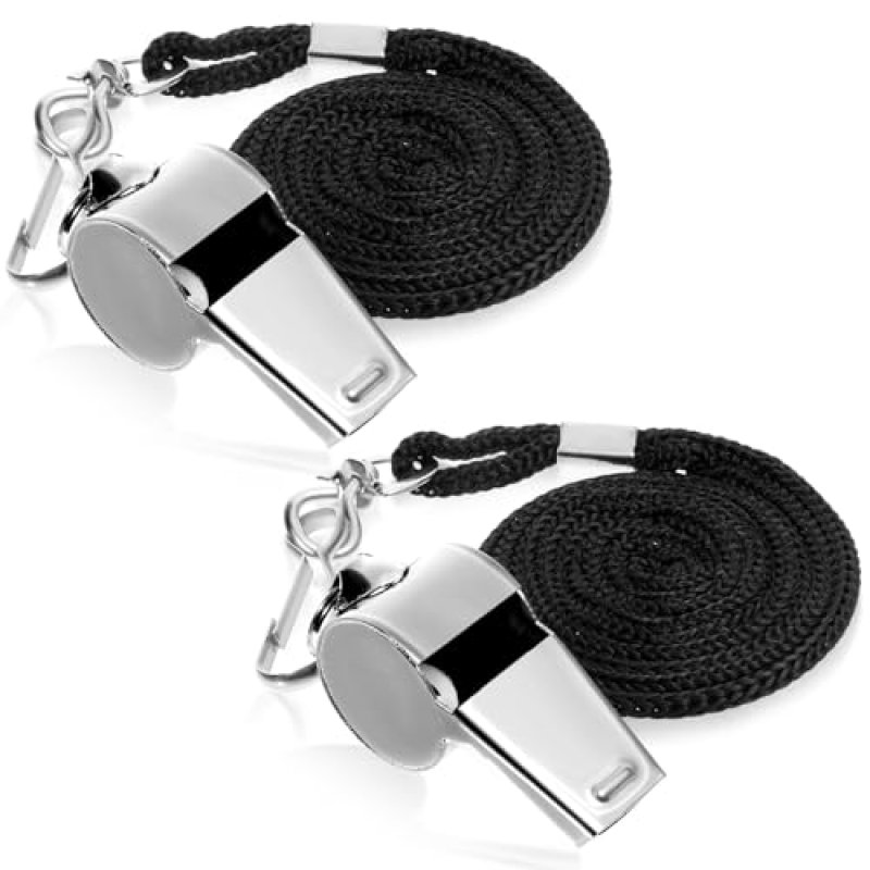simarro 2 Pack Stainless Steel Metal Whistles…