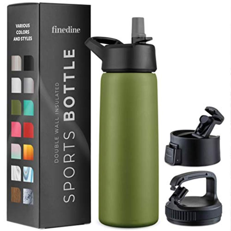 Stainless Steel Water Bottle with Straw Lid