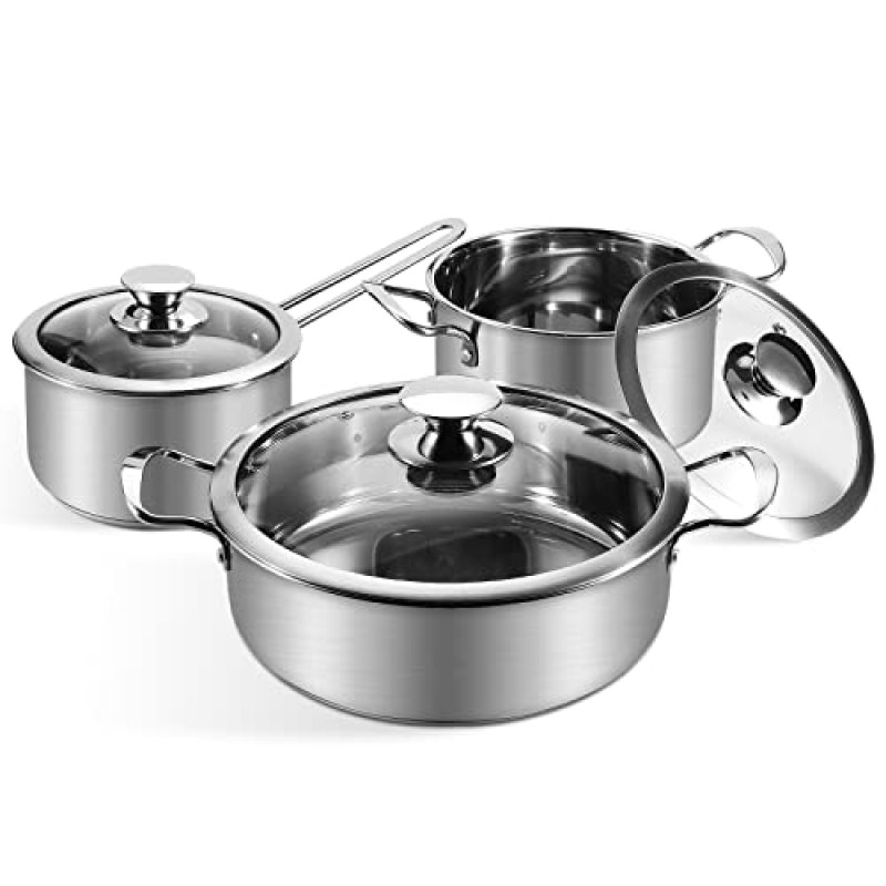 Stainless Steel Saucepans Set