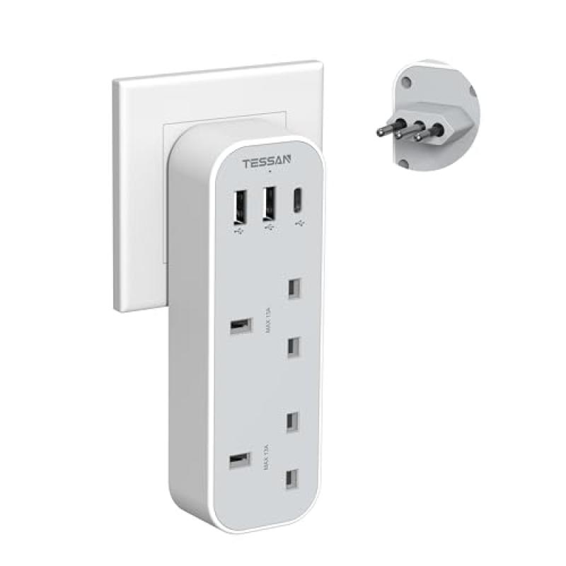 TESSAN Italian Travel Adaptor