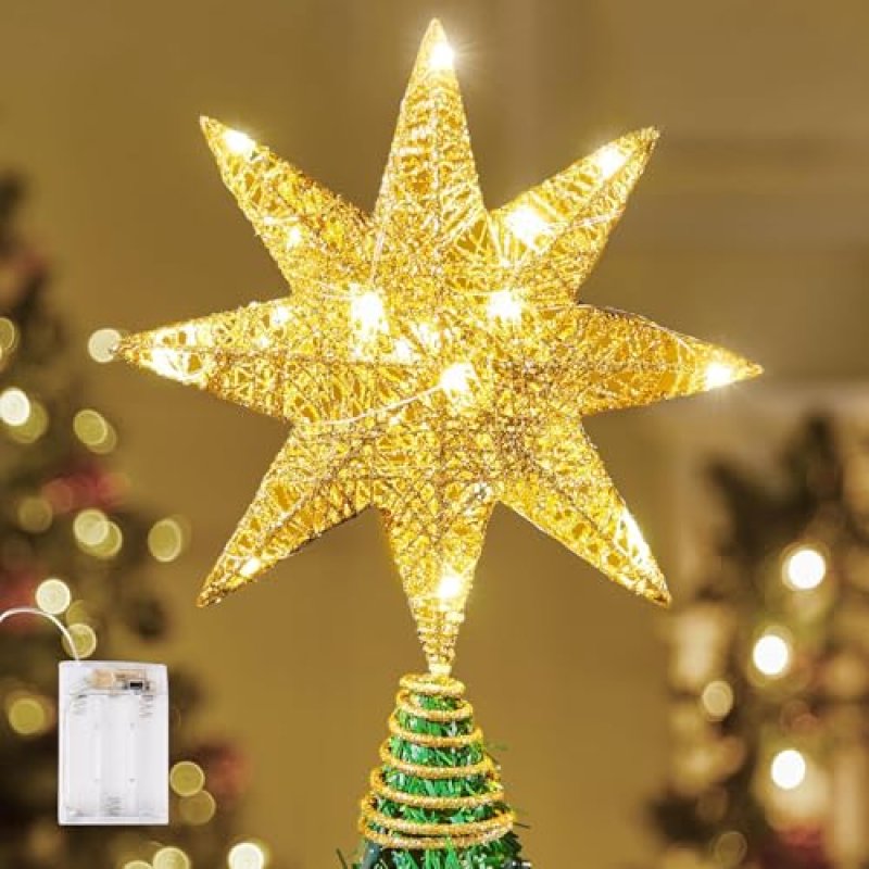 JOIEDOMI LED Star Tree Topper