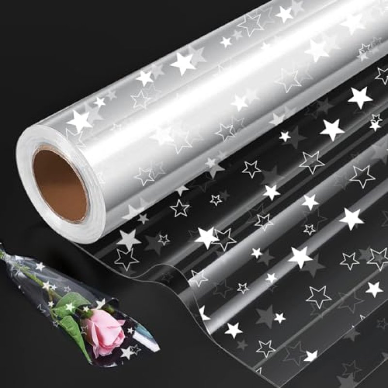 Star-Printed Cellophane Wrap