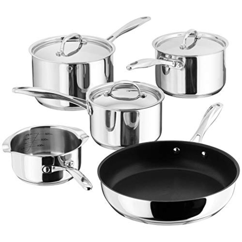 Stellar Profile 5-Piece Cookware Set – Stainless…