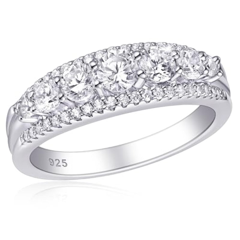 SHELOVES Eternity Rings for Women 925 Sterling…