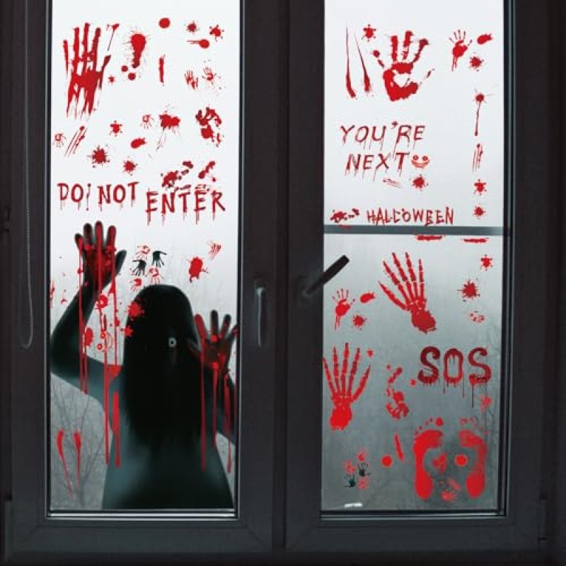 Etopgo Halloween Window Stickers