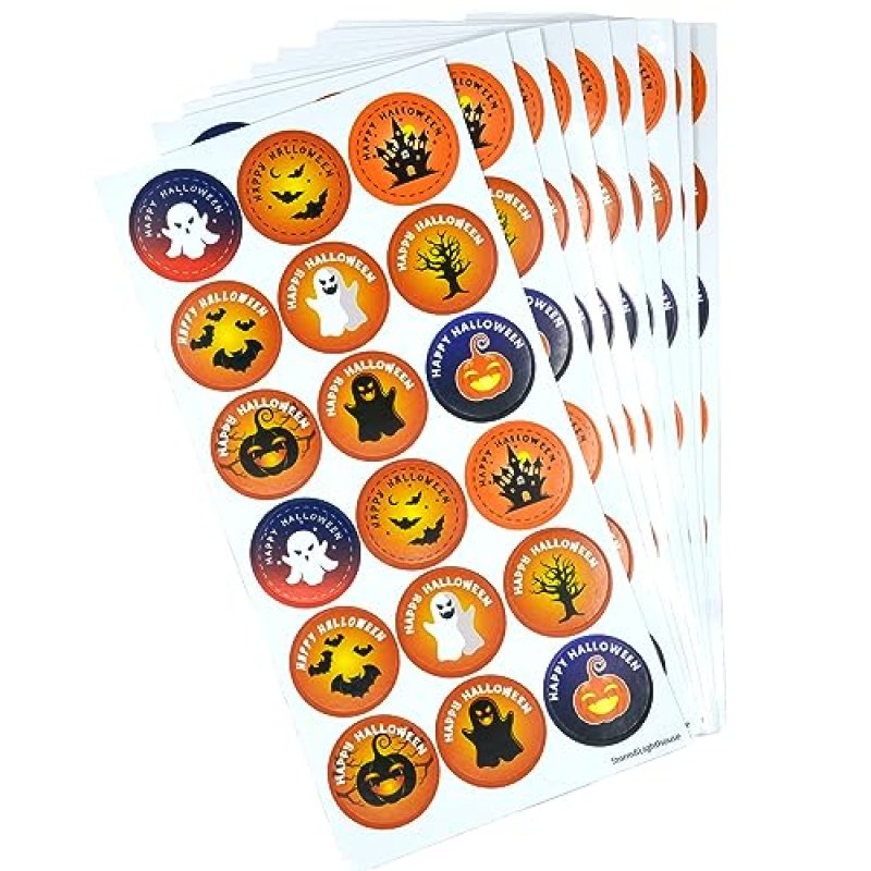 Storm & Lighthouse Halloween Stickers
