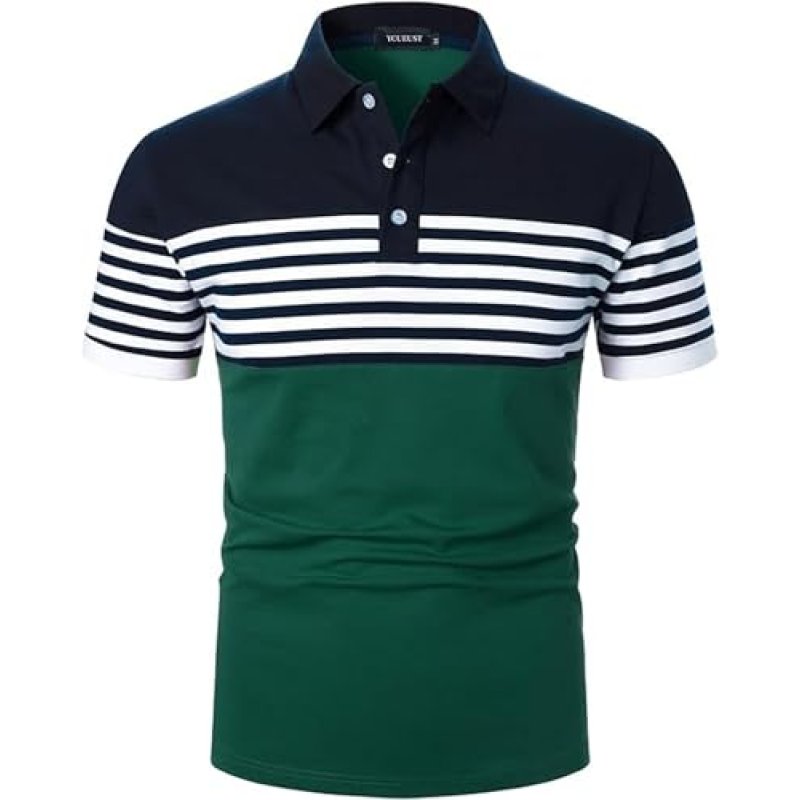 YCUEUST Striped Polo Shirt