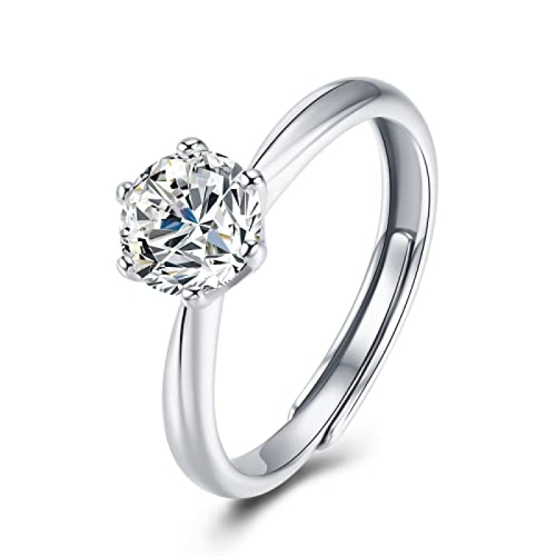 Atylyk Rings for Women 1CT Moissanite Wedding…