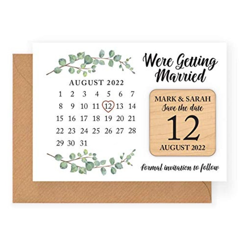 Eucalyptus Save the Date Cards