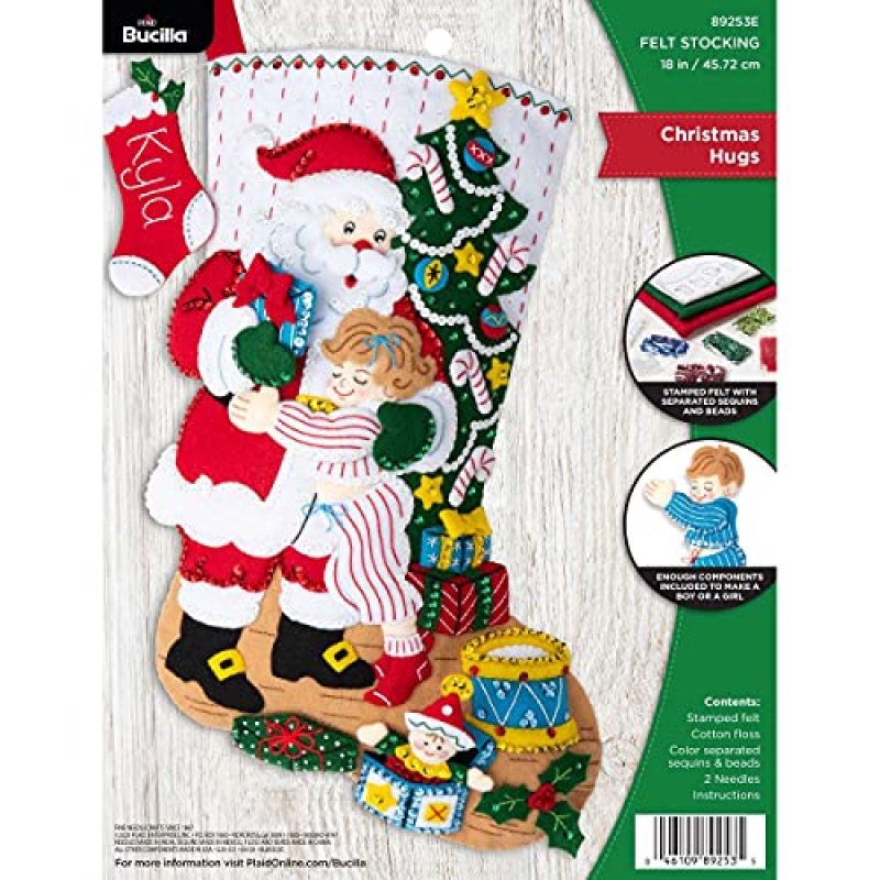 Bucilla Felt Stocking KIT Xmas, Cotton, Christmas…