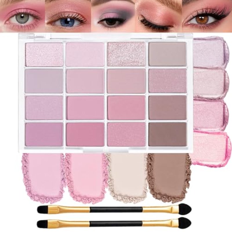 Nude Pink and Purple Eyeshadow Palette