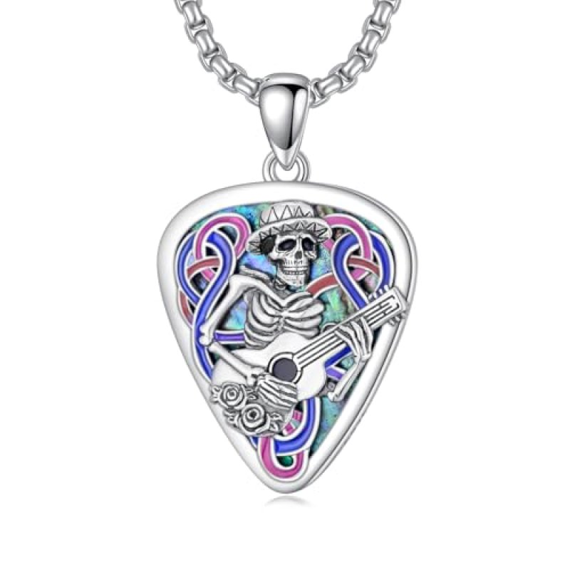 HUKKUN Guitar Skeleton Necklace