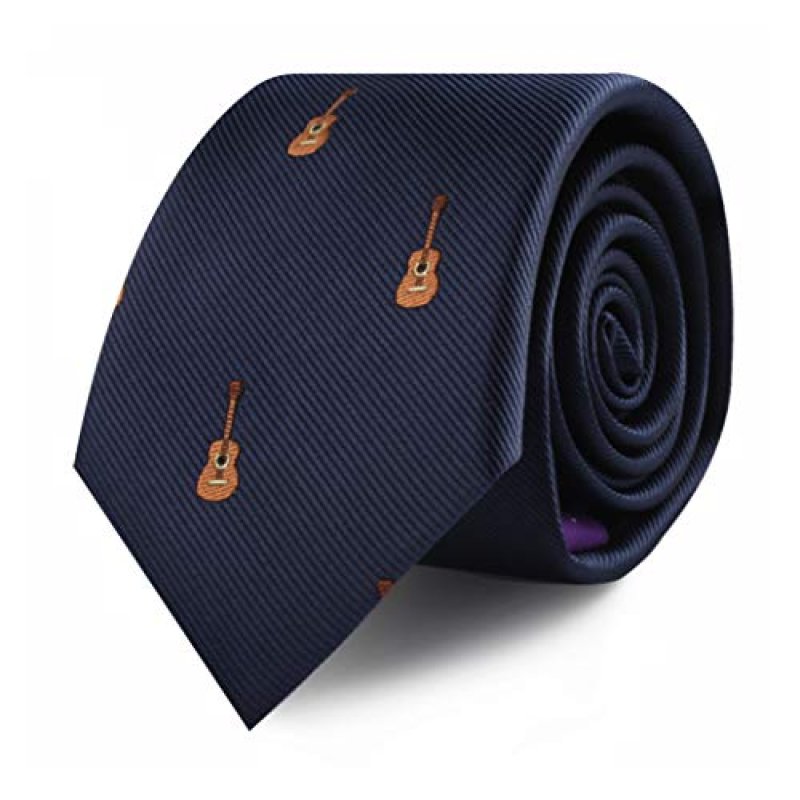 AUSCUFFLINKS Guitar Player Necktie