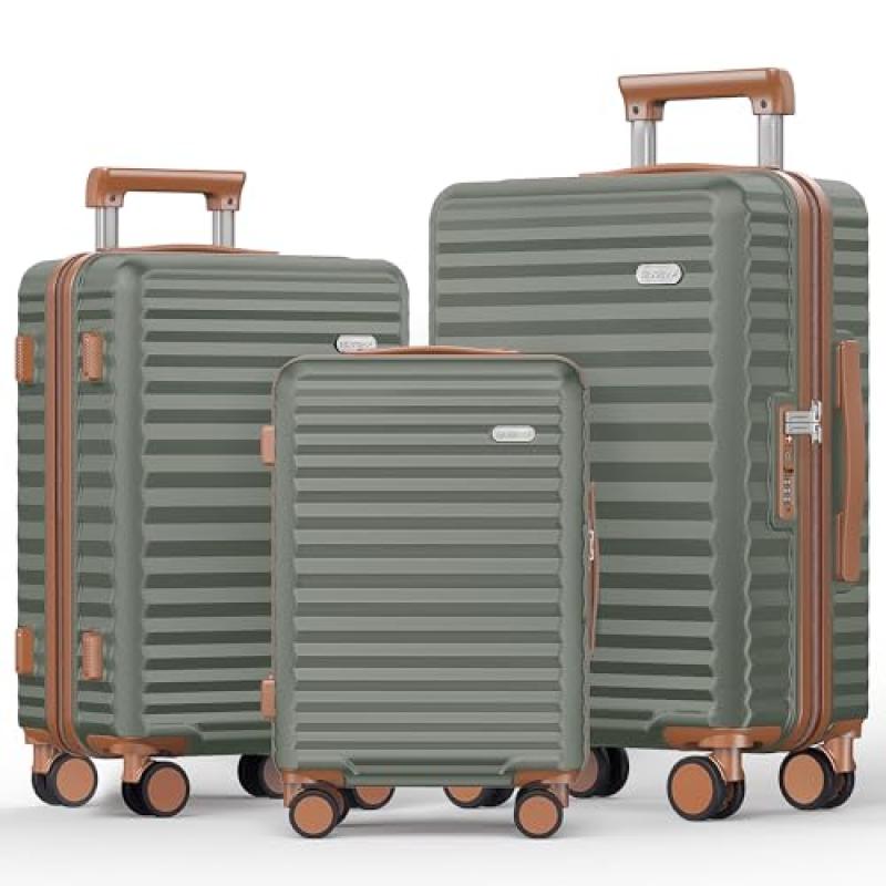 SHOWKOO Suitcase Sets Travel Luggage