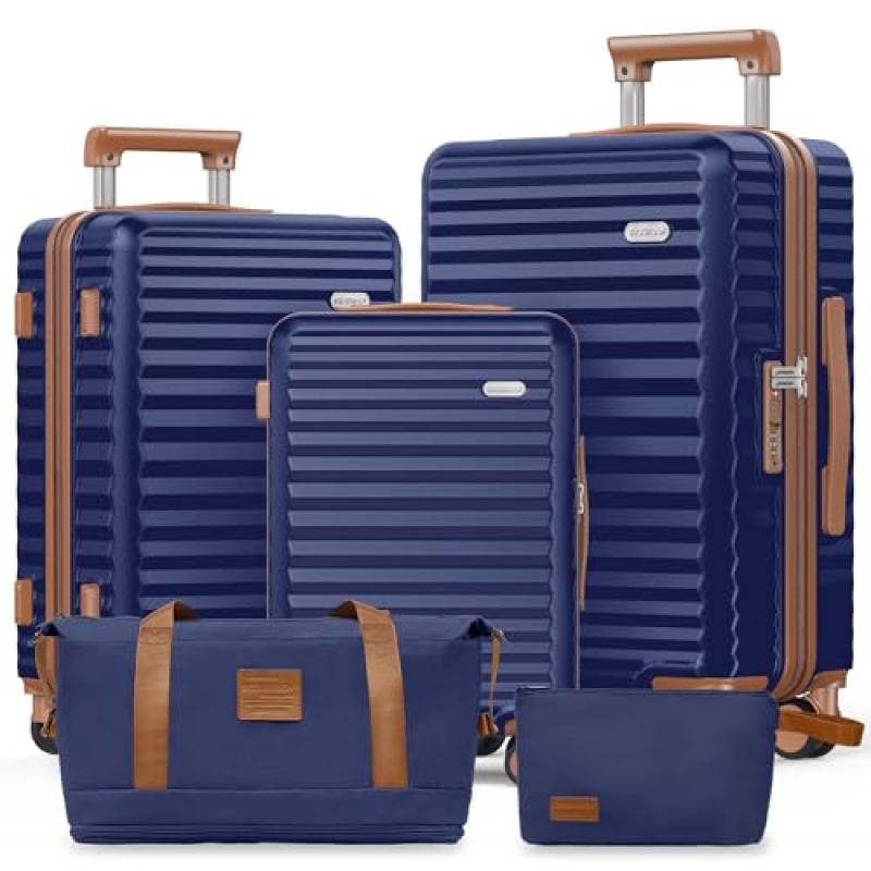 SHOWKOO Suitcase Sets with Spinner Wheels & TSA Lock