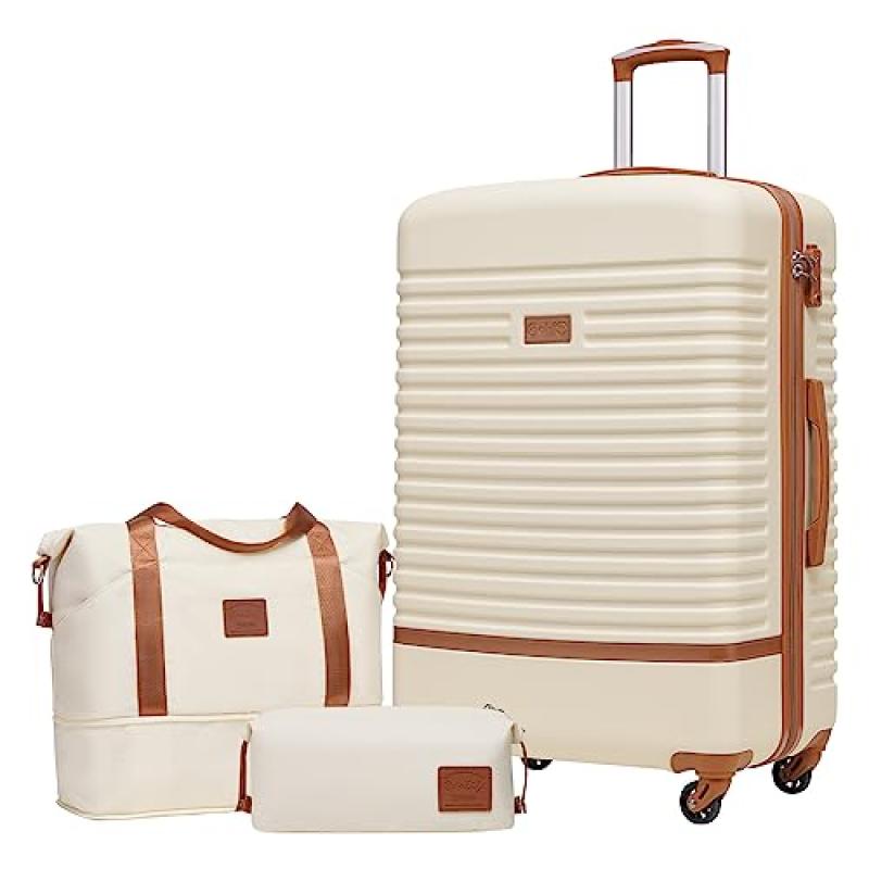 COOLIFE Suitcase Trolley Carry On Bag